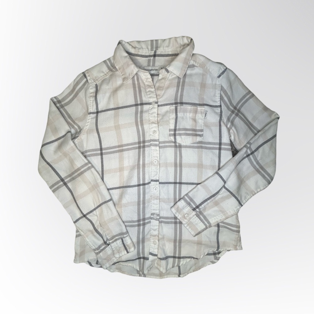 Abercrombie Kids Girls Button down flannel, Size 11-12